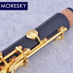 Moresky Clarinete banhado a ouro, Clarinete Bb Wood Ebony, Sib Klarnet, M62 OEM, 17 Chaves - Image 4