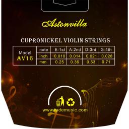Av16 cordas para violino profissional em cobre branco para 4/4 3/4 1/2 1/4 - Image 6