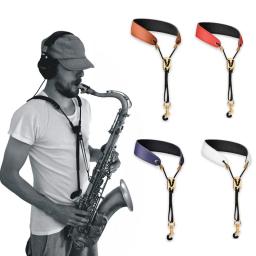 Correia de pescoço saxofone para soprano, tenor, alto, barítono, sax, instrumento musical, cordão de couro - Image 2