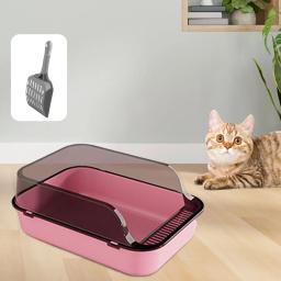 Anti Salpicos Cat Litter Box, Pet Supplies, Areia, Recipiente, Gatinho Grande WC, Indoor Cats, Pequenos Animais - Image 2