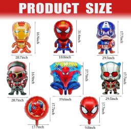 Balões de alumínio para aniversário, vingadores, super-herói, redondo, decoração suprimentos, 13pcs - Image 6