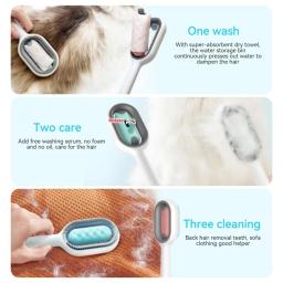 Depilação pente com toalhetes, escova limpa do gato, cão e gato acessórios, Pet Grooming Supplies, escova pegajosa - Image 6