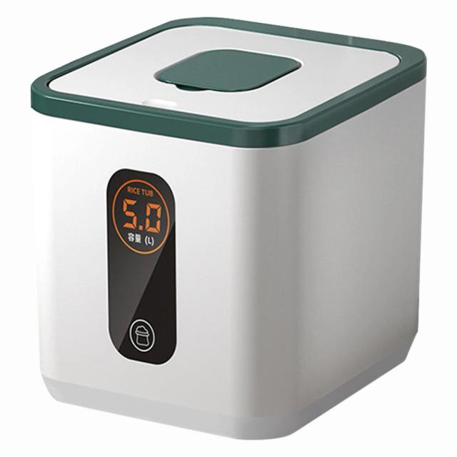 Armazenador Hermético de 5kg para Arroz e Alimentos Secos, à Prova de Umidade, Ideal para Cães e Gatos, Grande Capacidade Multiuso
