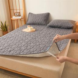 Topper de colchão à prova d'água com faixa elástica, protetor acolchoado, colcha, capa de colchão de inverno para cama de solteiro/duplo 140/160 - Image 2