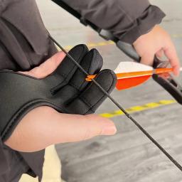 Tiro com arco 3 dedos guarda luva de tiro com arco mão esquerda e direita ajustável para arco recurvo tradicional caça tiro protetor - Image 5
