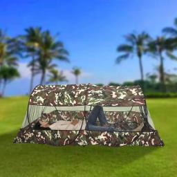 Dobrável portátil mosquiteiro para viagens tenda de malha com saco de transporte acampamento ao ar livre mosquito net tenda com fundo para cama solteiro - Image 2