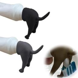 Engraçado Pooping Dog Butt Creme Dental Topper, tampa Do Dispensador Criativo - Image 3