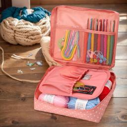 DIY Crochet Kit para iniciantes e adultos, tricô suprimentos, inclui fios, ganchos e mais conjunto de crochê com saco, iniciante - Image 2