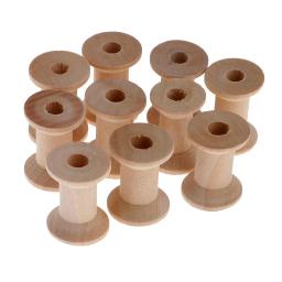 Carretéis De Linha De Costura De Madeira Natural, Ferramentas De Bobinas Vazias, Artesanato De Roupas DIY, Acessórios Novos e Quentes, 28x21mm, 10 PCs - Image 1