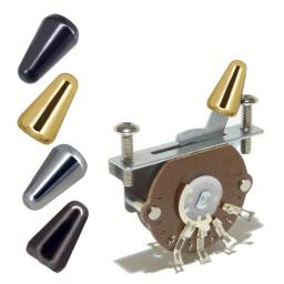 Pontas de interruptor de captador de cobre, botão de interruptor para guitarras elétricas estilo lp epi, prata/preto/dourado/preto profundo, acessórios para guitarra elétrica - Image 1