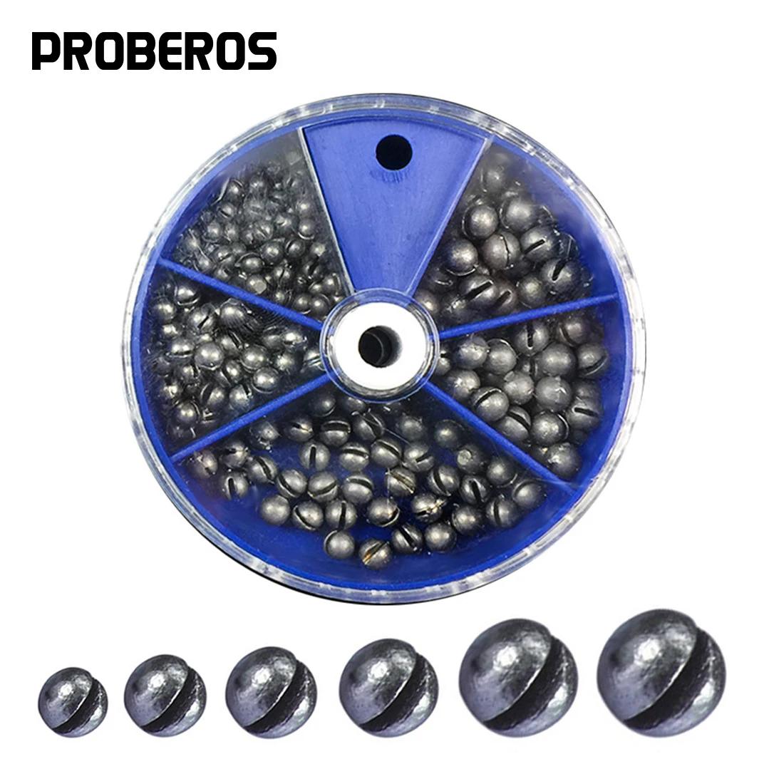 205 pçs pesos de pesca chumbadas kit chumbo split shot linha de pesca chumbadas 5 tamanhos removível ovo chumbo variedade acessórios - Image 1