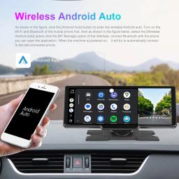 Podofo-Espelho De Carro Gravação De Vídeo Monitor Sem Fio, Painel Auto Android, DVR, Navegação GPS, Tela Carplay, 6.86 ", 9.3" - Image 4