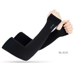 Capas de braço anti-UV para homens e mulheres, luvas de ciclismo sem dedos, esporte de verão, seda gelada, lenço frio - Image 1
