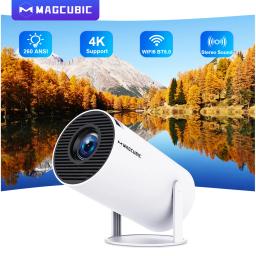Projetor Magcubic Android 11 HY300 Pro 720P 4K 260ANSI AllwinnerH713 180 °   Projetor portátil externo flexível BT5.0 Home Cinema - Image 1