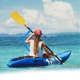 Leve Stretchable Kayak Paddle Leash, colhedor enrolado para SUP, caiaque, canoagem, barcos, 5-7 pés, 2pcs - Image 2