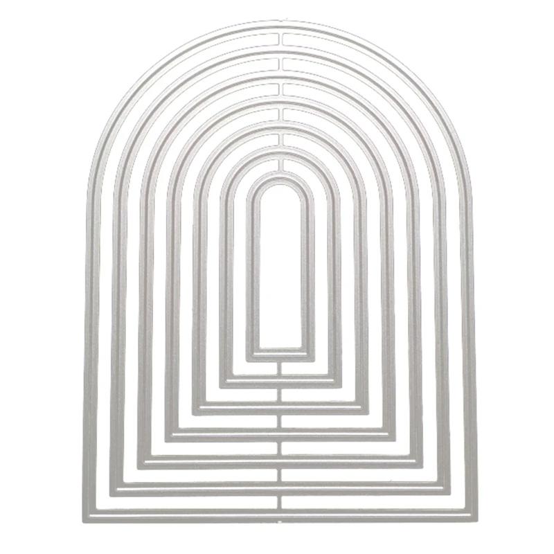 Moldes corte metal geométrico artesanato cortes estêncil diy scrapbooking cartão fazendo nova chegada - Image 1