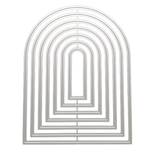 Moldes de Corte Geométrico em Metal para Artesanato: Novos Estênceis para DIY e Scrapbooking