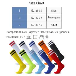 Meias de futebol para crianças e adolescentes, Socks de treinamento de futebol e beisebol, Umidade Wicking Wicking Socks para meninos e meninas, tamanho S M - Image 3
