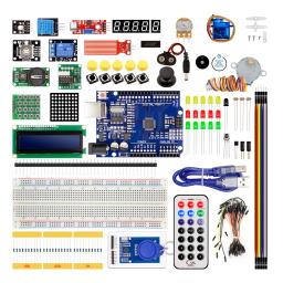 Kit inicial completo kit de aprendizagem de programação + 40 projetos para arduino uno r3 starter kit + tutorial on-line kit eletrônico diy - Image 1