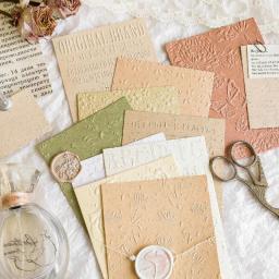 Embossing Textura Material Papers, DIY Scrapbooking, Papel de Embalagem, Colagem Diário, Album Background, Papel Craft, 10pcs por pacote - Image 1