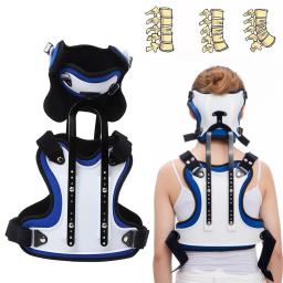 Órtese Cervical Ajustável para Cabeça e Peito, Órtese Torácica, U Apoio Lombar, Confortável e Respirável, Saúde e Beleza - Image 2