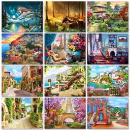 Ruopoty-pintura por números para adultos, kit pintura paisagem para arte da parede, pinturas modernas - Image 1