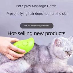 Escova elétrica do vapor para gatos, pente macio do silicone, removedor do cabelo, pente do animal de estimação, gatinho, acessórios, produtos de beleza, bebê, suprimentos - Image 5