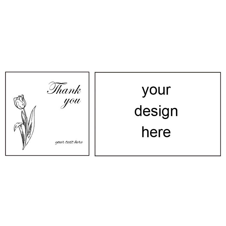 Personalizado Chic Obrigado Cartão, Logotipo personalizado, Impressão de texto, Cartão Postal Festival, Loja Presente, Decoração para Pequenas Empresas, Fontes do casamento - Image 1