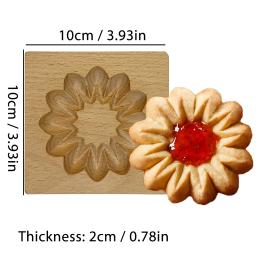 Moldes De Cortador De Biscoito De Madeira Para Cozimento DIY, 3D Gravado Em Relevo Biscuit Moldes, Gingerbread Fondant, Moldes De Cozimento Do Natal - Image 3