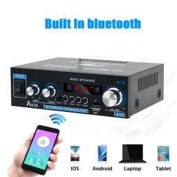 AK35 Amplificador HiFi Bluetooth Digital, Amplificador de Som, Suporte AMP, MP3 Channel 2.0, 110V-240V, Adequado para Casa, Carro, MAX 400W x 2 - Image 5