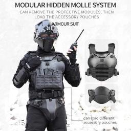 Multi-Function Tactical Armor Set, ajustável Molle Peito Protector, Paintball Combat Gear, Trajes ao ar livre - Image 2