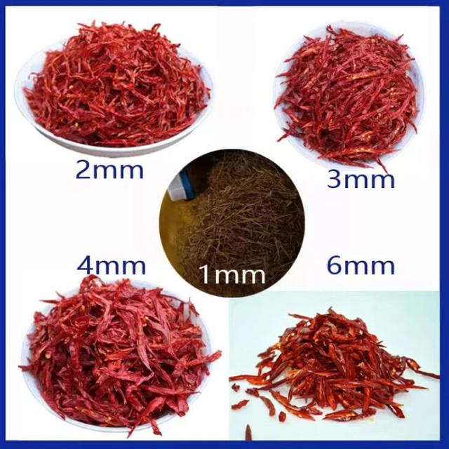 Cortadora Elétrica de Pimenta Seca e Folhas: Fatiadora Ajustável de 1mm e 2mm para Chá e Lótus 220V