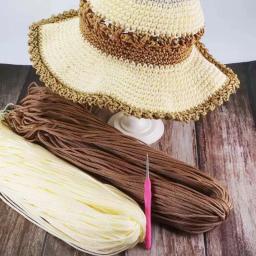 200g 3mm cor fio de cabo de náilon crochê linha oca macrame 100% fibra de polipropileno para diy mão-tecido almofada/chapéu/artesanato - Image 3