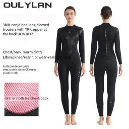 Terno de mergulho em neoprene para homens e mulheres, roupa de surf, snorkeling completo, roupa de mergulho, secagem rápida, 3mm - Image 1