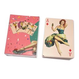 Pin-up meninas jogo de cartas, 54 cartões, todos diferentes, vintage, retro, clássico, bonito, bonito, coleção, poker, baralho - Image 1