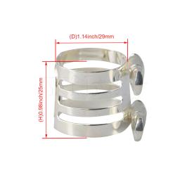 Yibuy-B-Flat prata placa bocal, ligadura para clarinete, acessórios para instrumentos de sopro, 29x25mm, 10 pcs - Image 5
