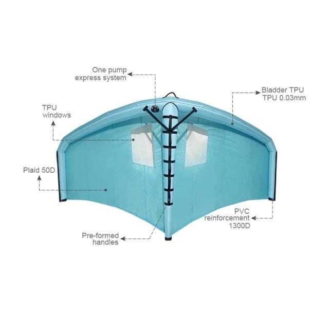 Prancha de Surf Inflável Personalizável para Hydrofoil e Kiteboard em Poliéster Durável e Moderno Unisex