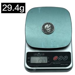 Crânio exército moeda morte desafio moeda-retro raro 1 oz comemorativa coleção de fãs de moedas - Image 6