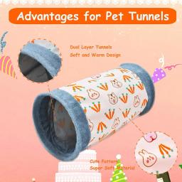 Túnel tubo brinquedos para pequenos animais atividade, cobaia, coelho, coelho, hamster, esconderijo, acessórios Hideaway, Pet Products - Image 3