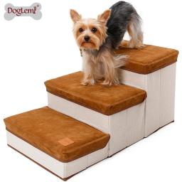 Suprimentos para animais de estimação, escadas para cães, armazenamento dobrável, gatos, cães, escadas, cama de esponja de três camadas, sofá passos - Image 5