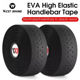 West biking fita para guidão de bicicleta, fita elástica alta de eva para guidão de bicicleta, fitas respiráveis de absorção de choque, acessórios para bicicleta de estrada mtb - Image 1
