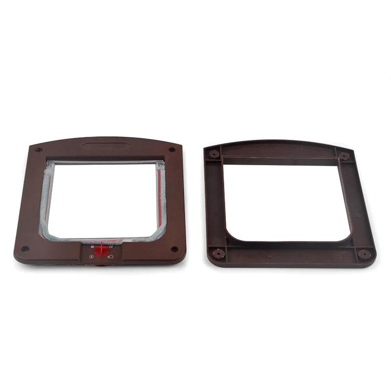 Porta de gato intempéries, bloqueio de 4 vias para interior e exterior, portas para gatos e cachorrinhos, terno para janela, parede fina - Image 1