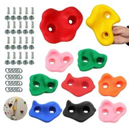 Kit de Parede De Escalada De Madeira Pedras para Crianças, Escalada Holds, Playground Game, Pés De Mão, Treinamento De Escalada, 10Pcs por Conjunto - Image 2