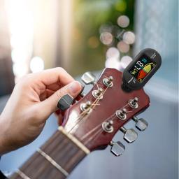 Afinador de guitarra com tela lcd e clip, acessórios portáteis para guitarra cromática, baixo, violino, cavaquinho - Image 6