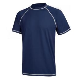 Camisa esportiva de praia de manga curta masculina, roupa esportiva respirável, secagem rápida, blusa para natação ao ar livre, verão, tamanho grande, UPF 50 Plus - Image 1