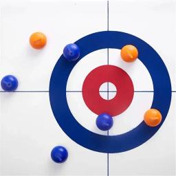 Jogos de tabuleiro divertidos para a família de 1 unidade para crianças e adultos: jogo de curling de mesa com 8 rolos e discos de shuffleboard - Image 3