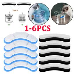 1-6 elementos de algodão do filtro da substituição da fonte de água do gato dos pces ativado para gatos cães pet beber acessórios do alimentador automático da bacia - Image 1