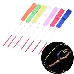 Ginástica Ballet Streamer Twirling Rod, Fita Colorida da Dança Ginástica, Arte Rítmica, Bastão Arco-Íris, Treinamento Esportivo, 2m - Image 5