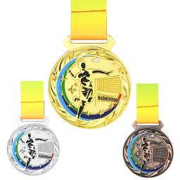 7cm 100g medalha de badminton alta qualidade emblemas lembranças escola esportes combinar ouro prata bronze medalhas de metal troféu impressão gratuita - Image 2