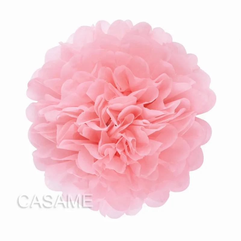 5 pçs 4 6 8 10 12 Polegada papel de tecido pom pom pompons festa de casamento papel pompom flor para decoração de casamento pompons aniversário bebê - Image 1